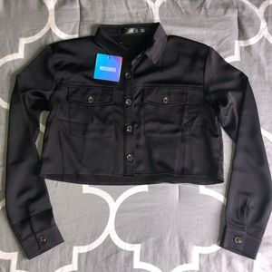 Missguided Cropped Utility Shirt